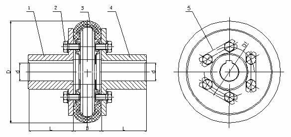 輪胎聯(lián)軸器的設(shè)計圖